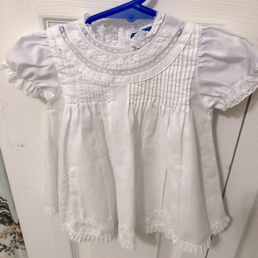 Carriage Boutiques white embroidered infant dress